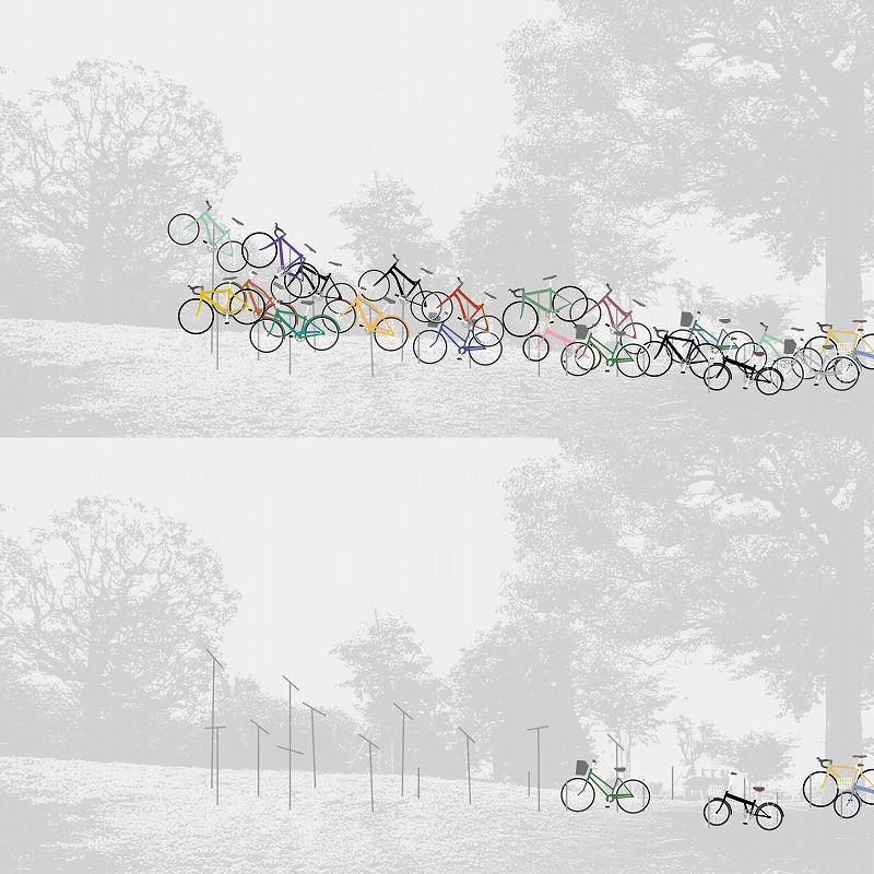 Bicycle to the air – Daikanyama Installation 2011